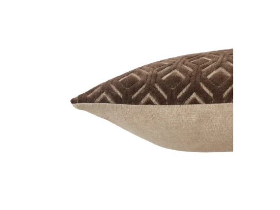 Mocha Textured Lumbar Pillow