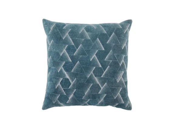 Blue Geometric Throw Pillow