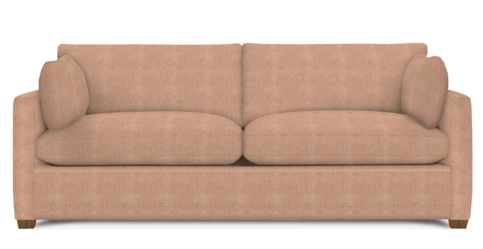 Wells Classic Modern Down-Blend Two Cushion Cushion Sofa 88