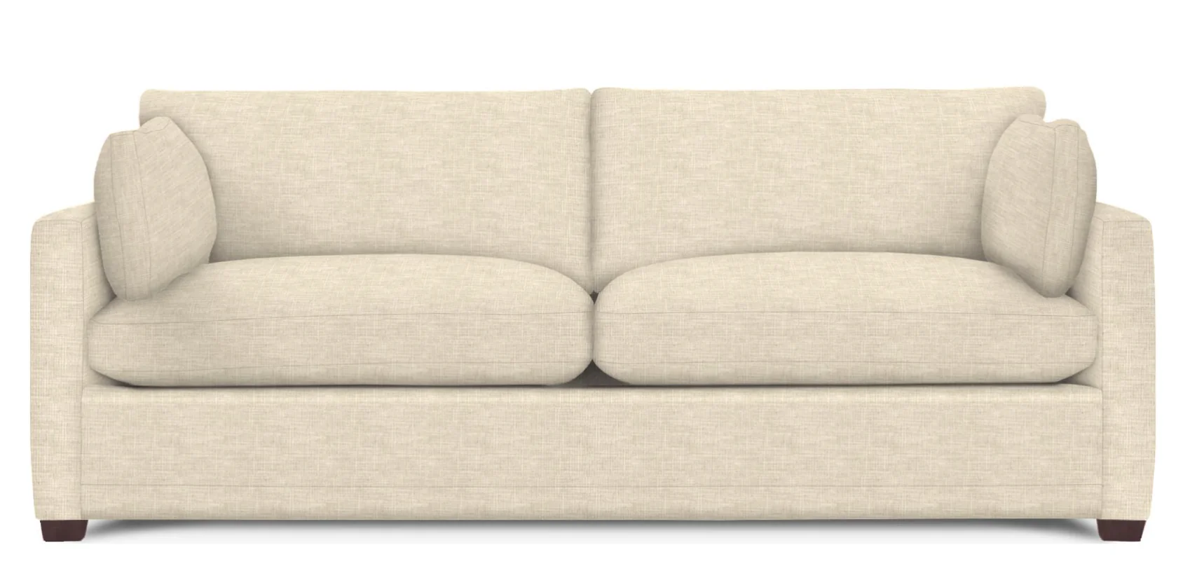 Wells Classic Modern Down-Blend Two Cushion Cushion Sofa 88