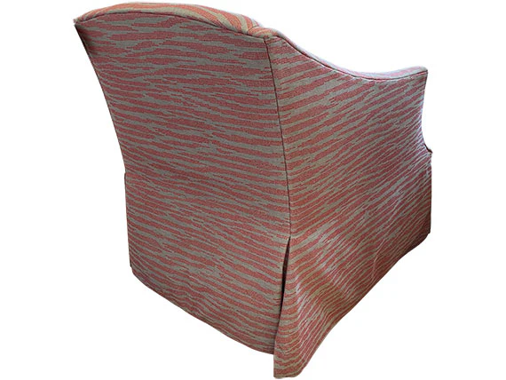 Pink and Gray Zebra Swivel Chair