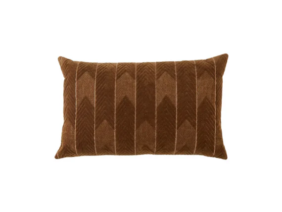 Caramel Chevron Lumbar Pillow
