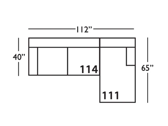 Cambria Tight Back Three Seat Sectional