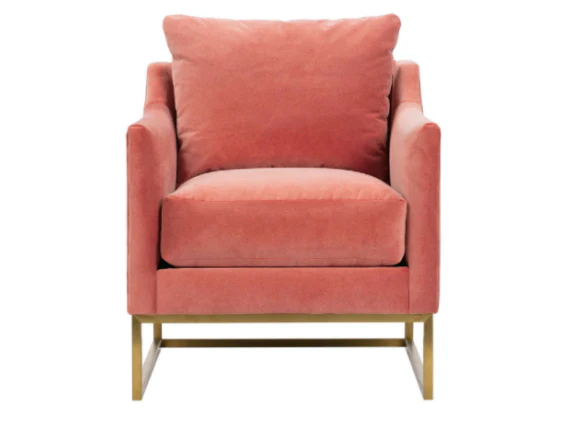 Grace Metal Base Accent Chair