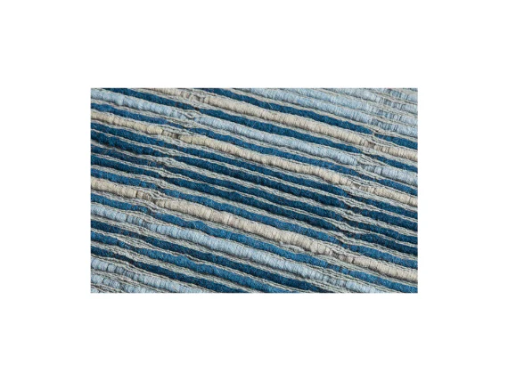 Blue Woven Throw Pillow