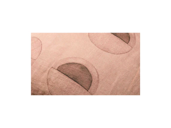 Pink Printed Linen Throw Pillow