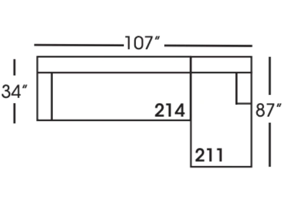 Robinson Classic Bench Cushioned Sectional