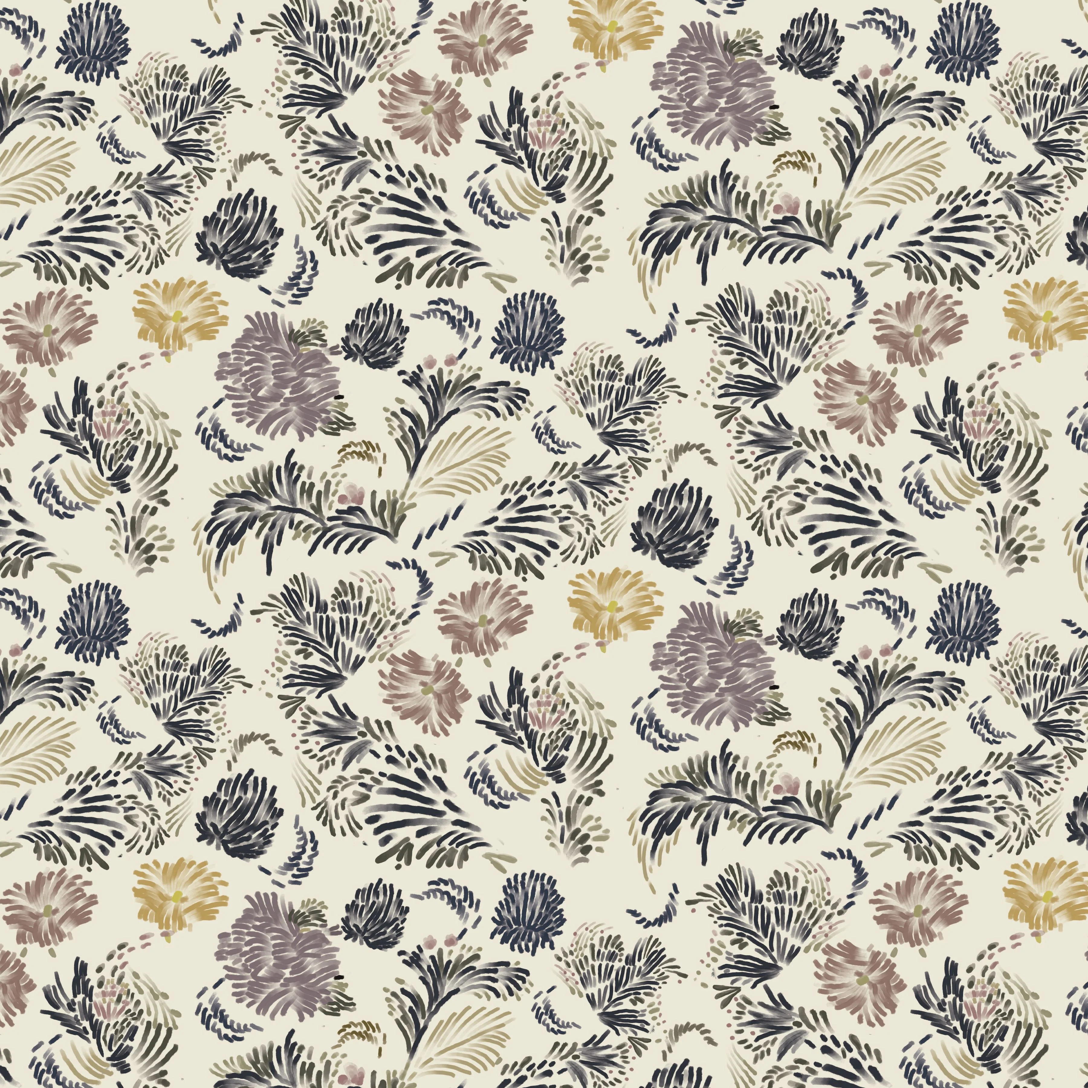 Let it Grow - Cream Botanical Wallpaper SAMPLE