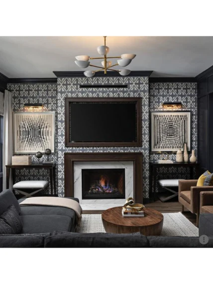 Graphic Large Two-Tier Chandelier