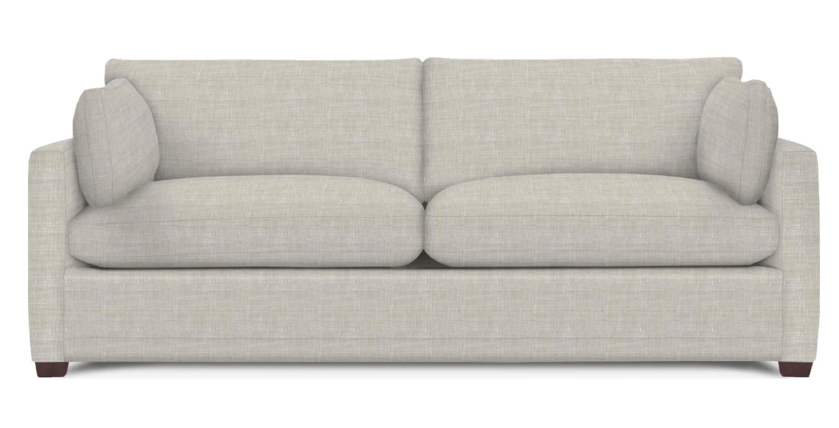 Wells Classic Modern Down-Blend Two Cushion Cushion Sofa 88