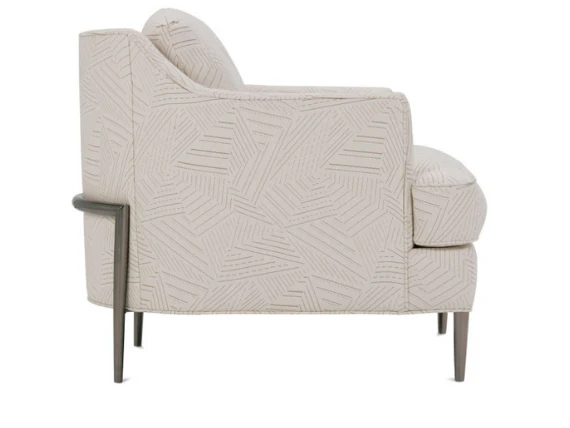 Maggie Burnished Steel Down-Blend Cushion Chair