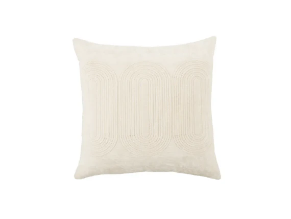 Deco White Throw Pillow