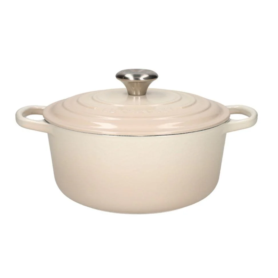 2025 Le Creuset - Sartén para asar / brasear Signature redonda Meringue 20 cm 2,4 l