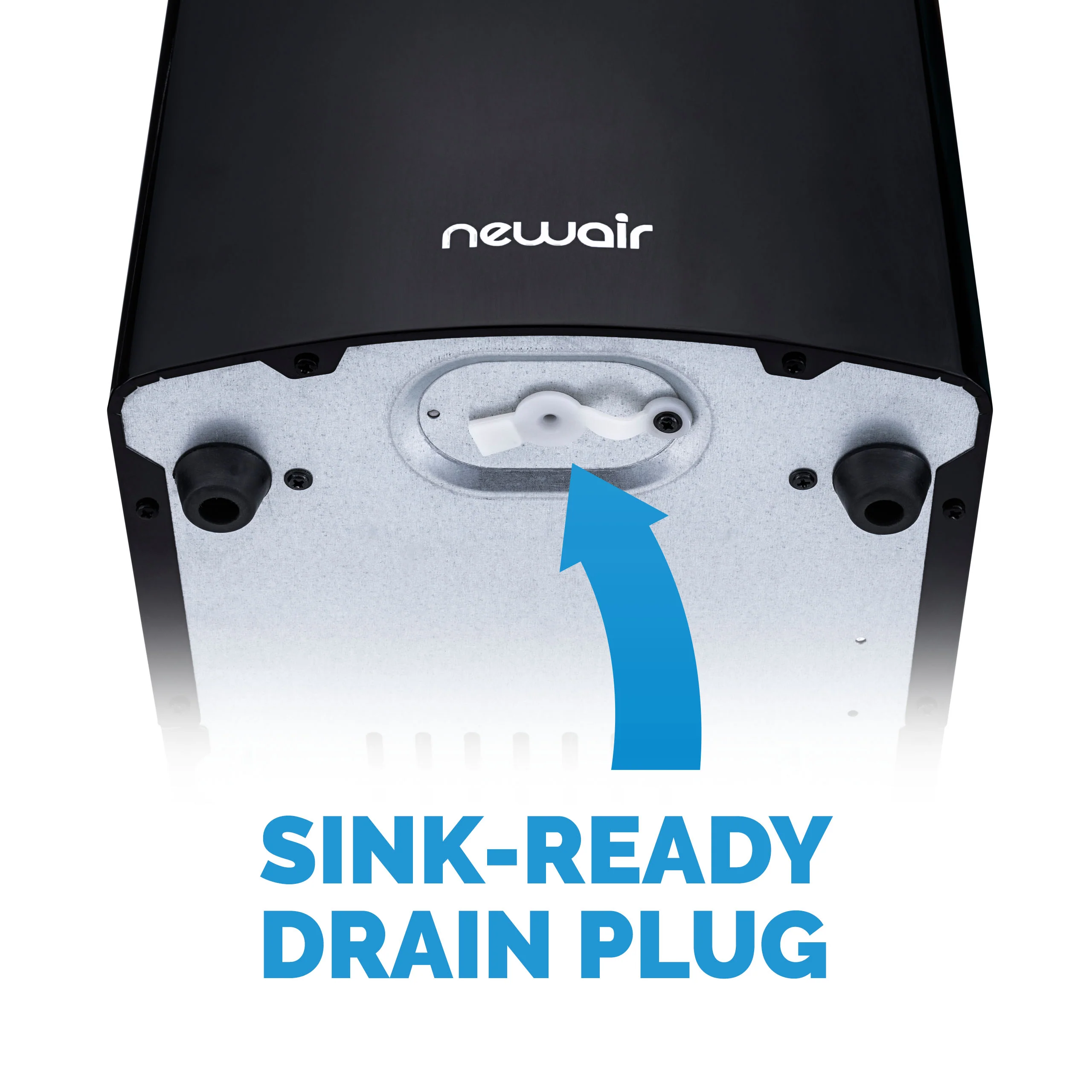 2025 Máquina de hielo de mostrador Newair® – Cubitos en forma de bola, 15 kg/día – Negro