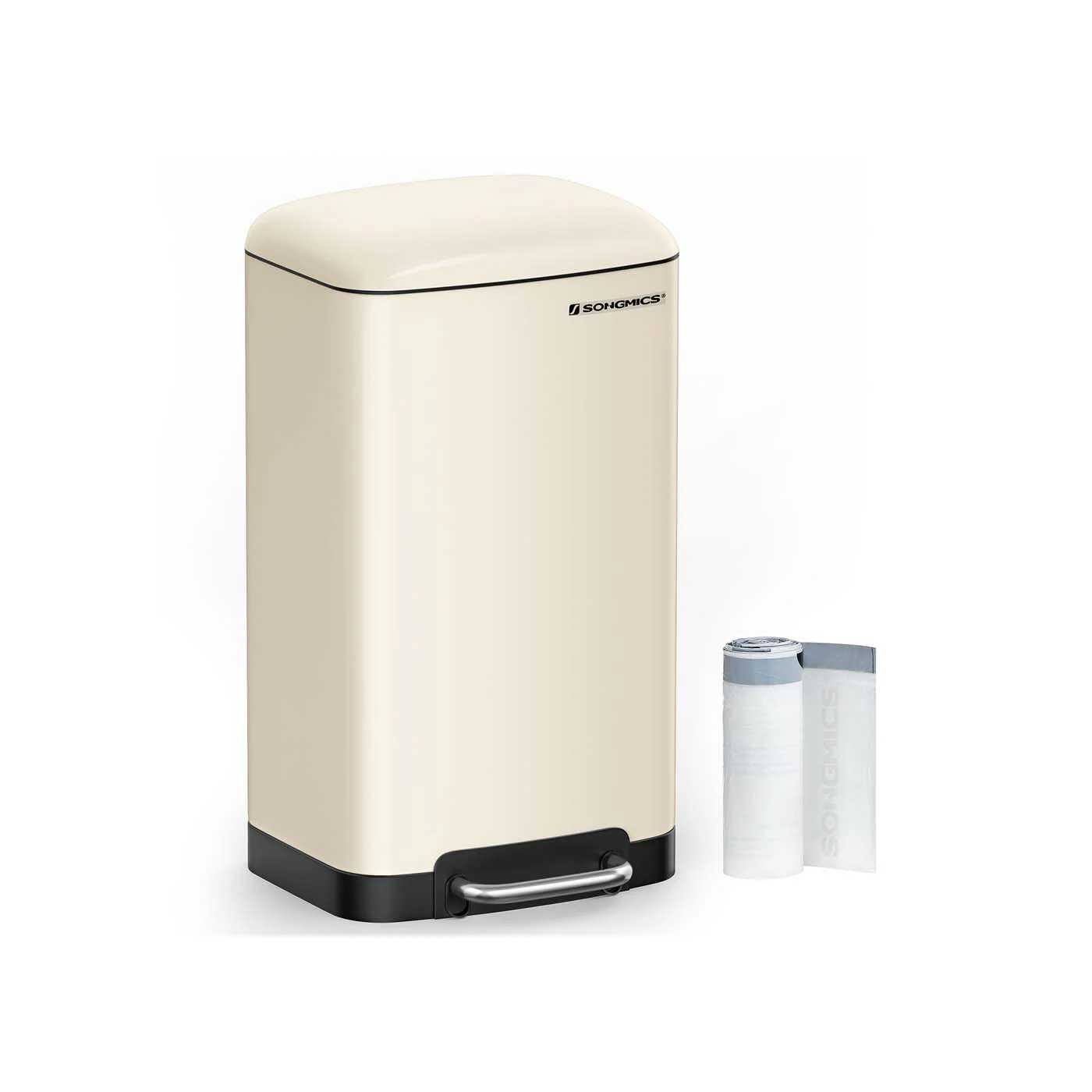 Cubo de Basura para la Cocina Pedal de Acero con Tapa y Cubo Interior