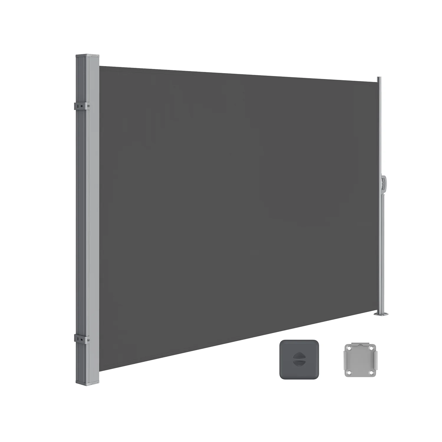 Toldo Lateral Extensible 160 x 450 cm Gris Antracita