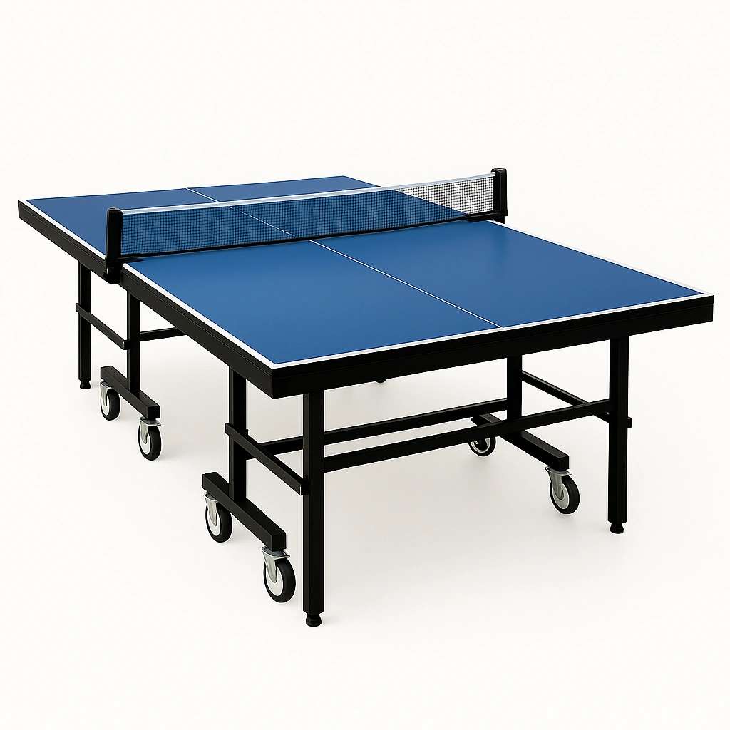 Mesa de ping pong azul, de metal, para interior/exterior 274x152.5x76 cm