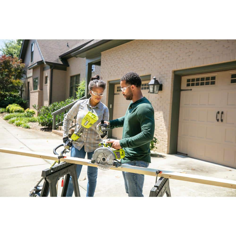 2025 Recortadora de Hilo Inalámbrica Ryobi ONE+ 18V Brushless de 15 Pulgadas con Batería de 4.0 Ah y Cargador P20110