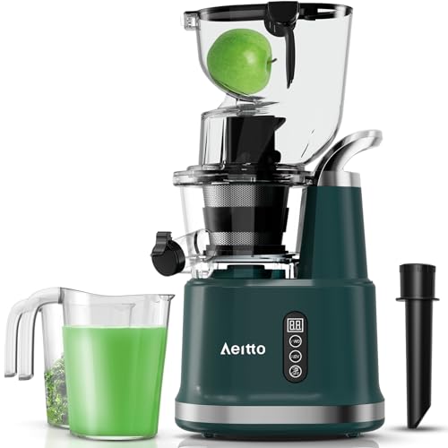 2025 Aeitto Extractor de Jugos Vertical de Masticado Lento para Frutas y Verduras, Portátil