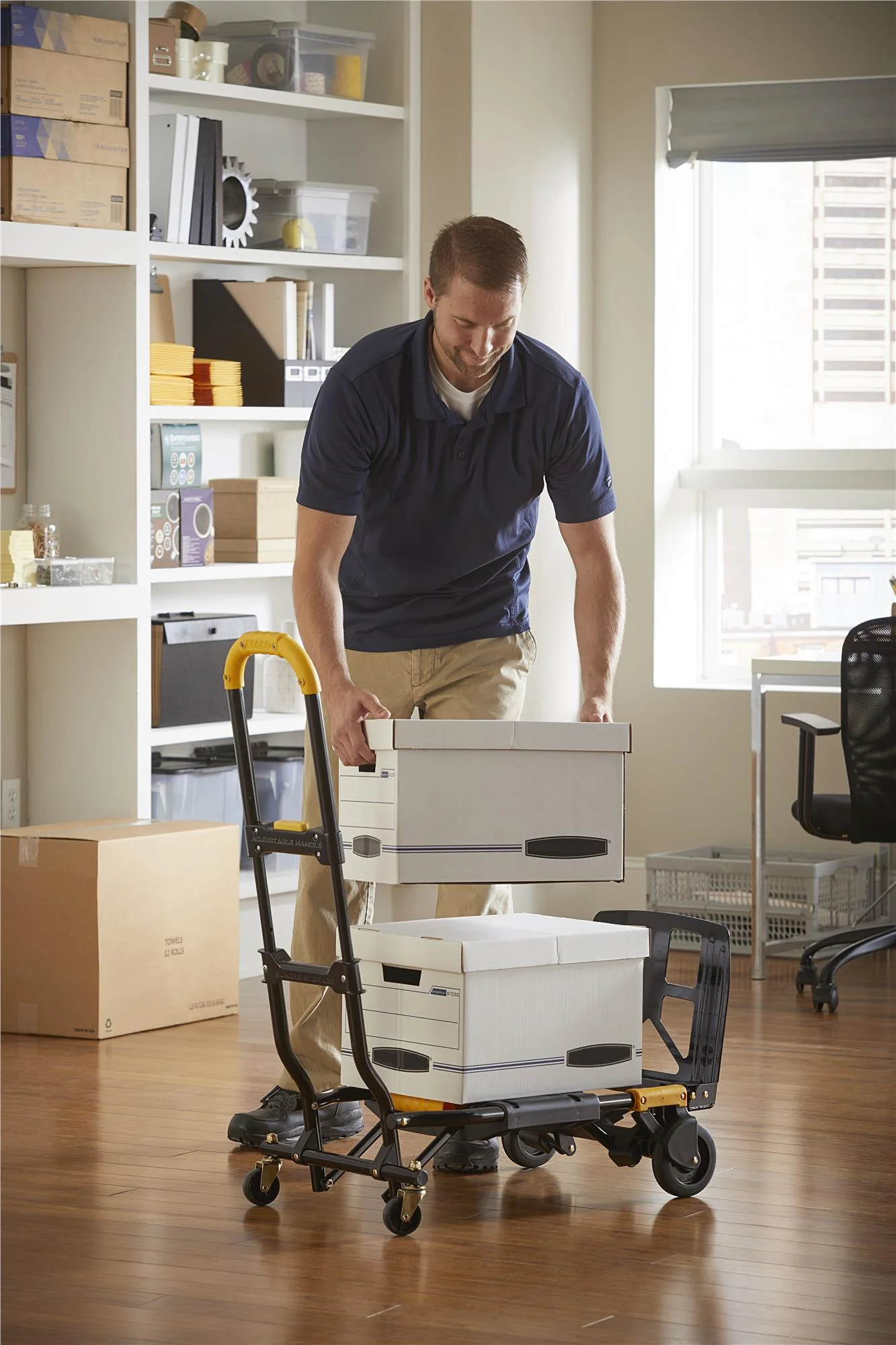 Diable pliable 2-en-1 avec poignée télescopique