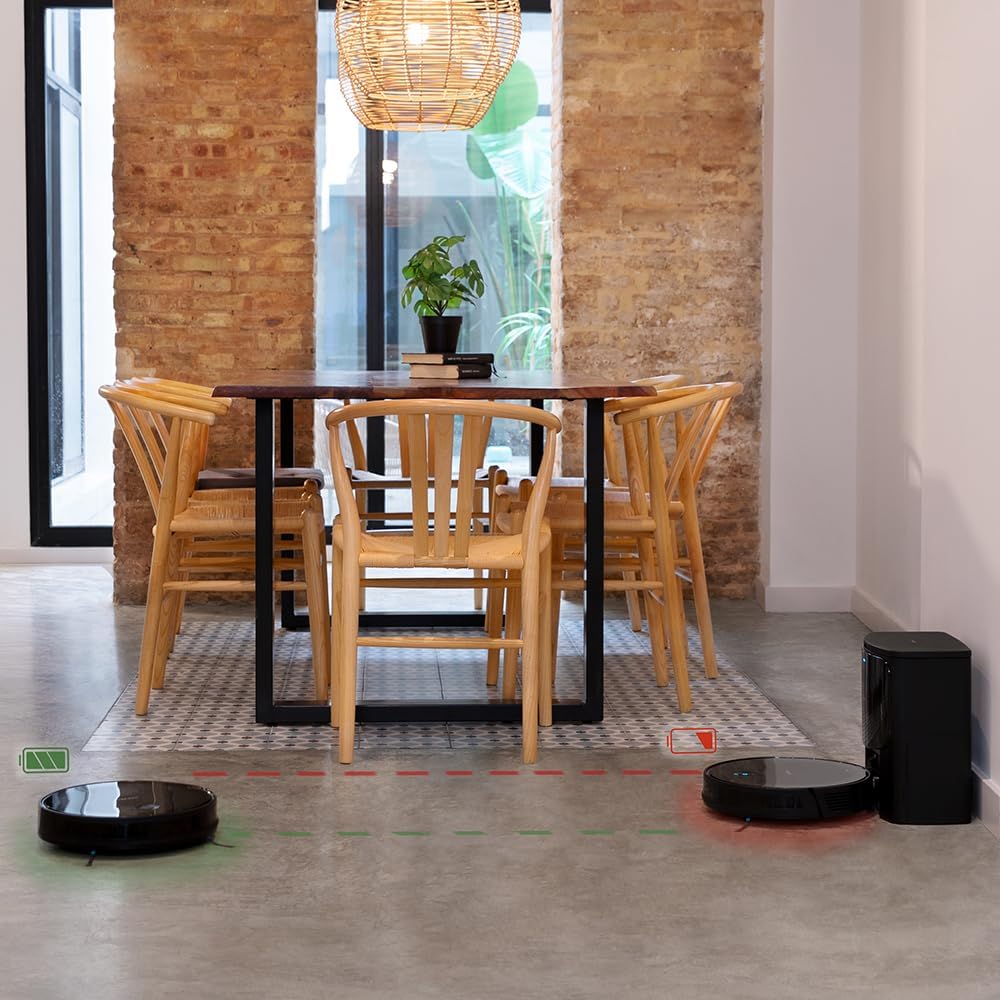 Aspirador Robot Cecotec con Navegación Giroscópica Conga 999 Map X-Treme. Motor de Succión 2000Pa, 2 Cepillos Laterales, 2 Fregonas, Autonomía 120 minutos, Control por App y Mando a Distancia