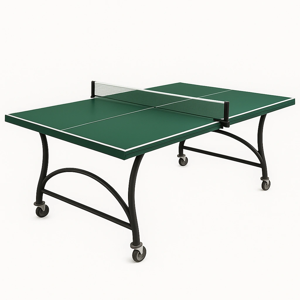Mesa de ping pong verde/acero/para interior y exterior 274x152.5x76 cm