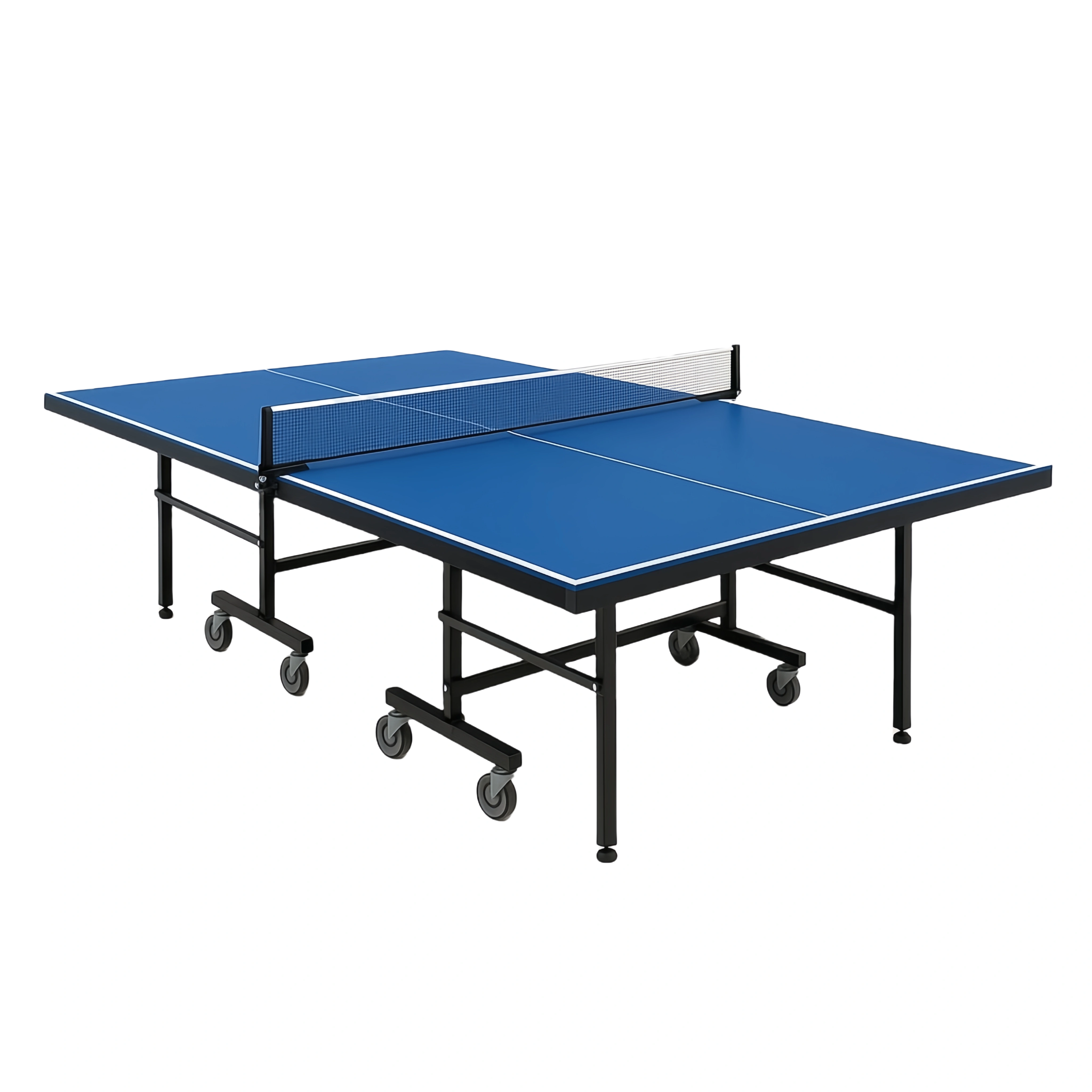 Mesa de ping pong de acero azul 274x152.5x76 cm