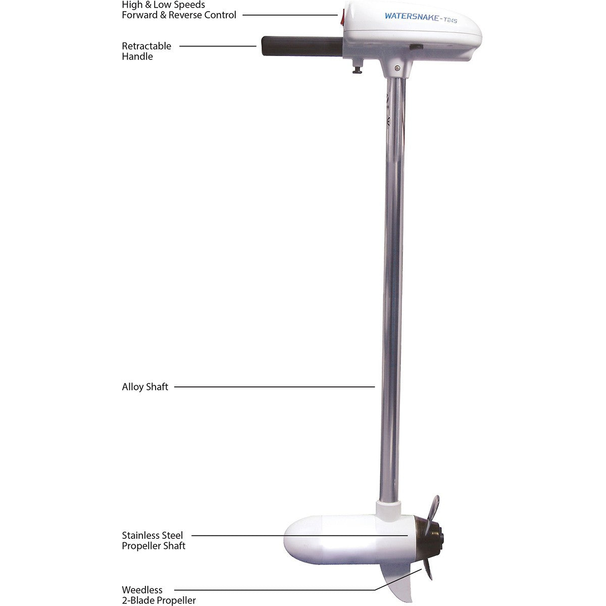 2025 Motor de Pesca Watersnake ASP T24 SW 24lb con Soporte