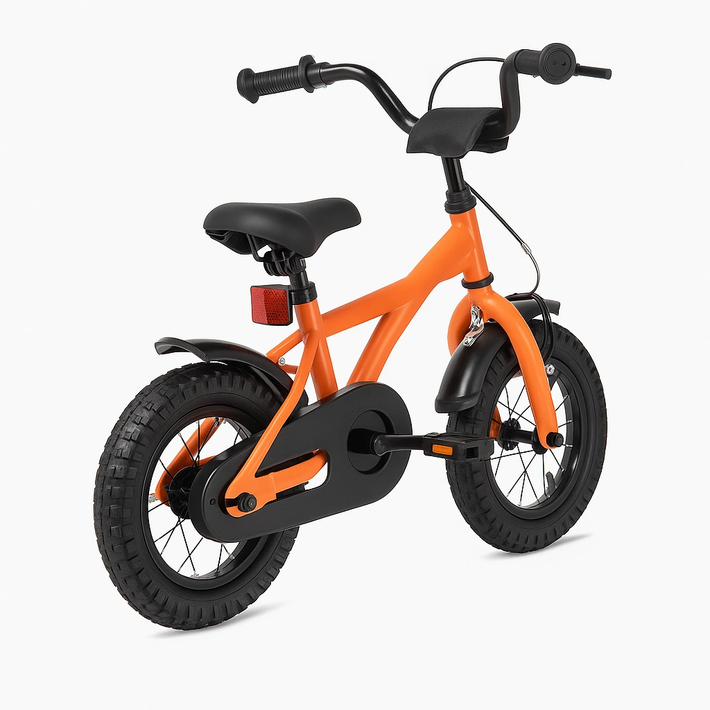 Bicicleta de viaje infantil de acero naranja