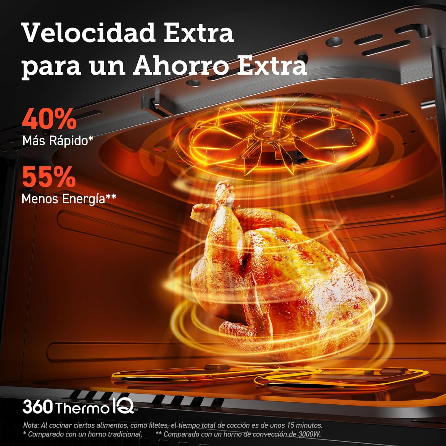 COSORI Freidora Inteligente Sin Aceite 6.4L, Freidora de Aire con Doble Calentamiento, Sin Revolver ni Precalentar, con Recetas en Español y 12 Programas, Gris Oscuro, Modelo CAF-P583S