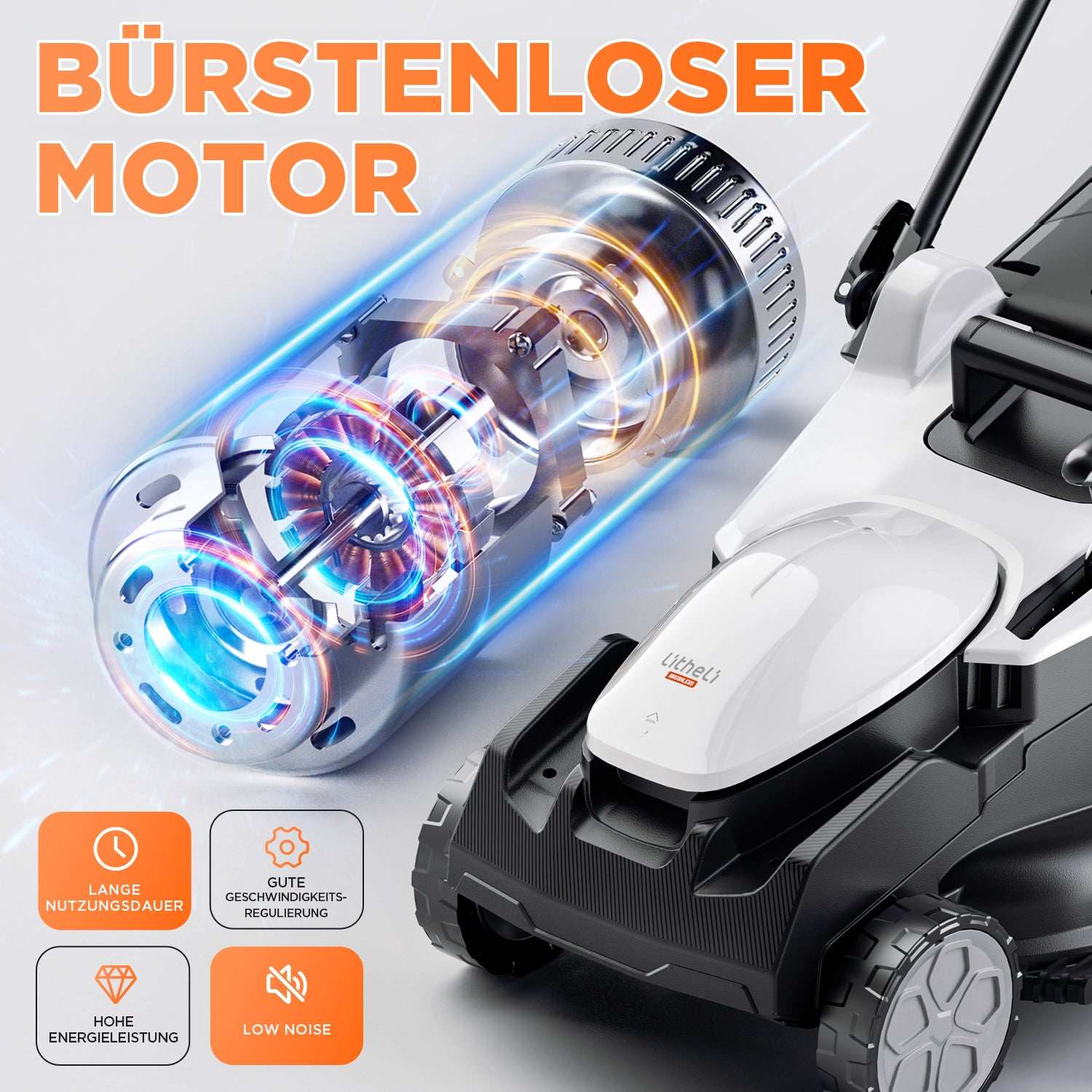 2025 Cortacésped inalámbrico U20 37 cm 2 × 20V con opciones de motor brushless o con escobillas y baterías de 4,0 Ah
