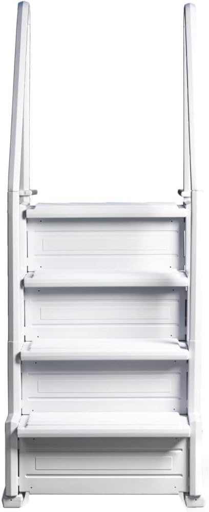 Escalones antideslizantes Aqua Select para piscinas elevadas | Azul | Para piscinas sobre tierra | Se pueden montar en terrazas de 48