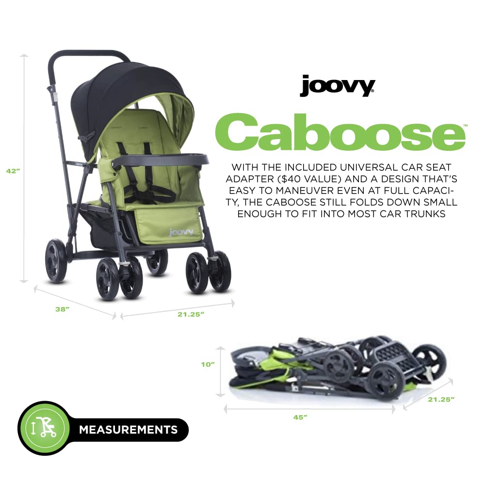 2025 Silla de Paseo Joovy Caboose Graphite Appletree – Cochecito Doble Compacto y Versátil