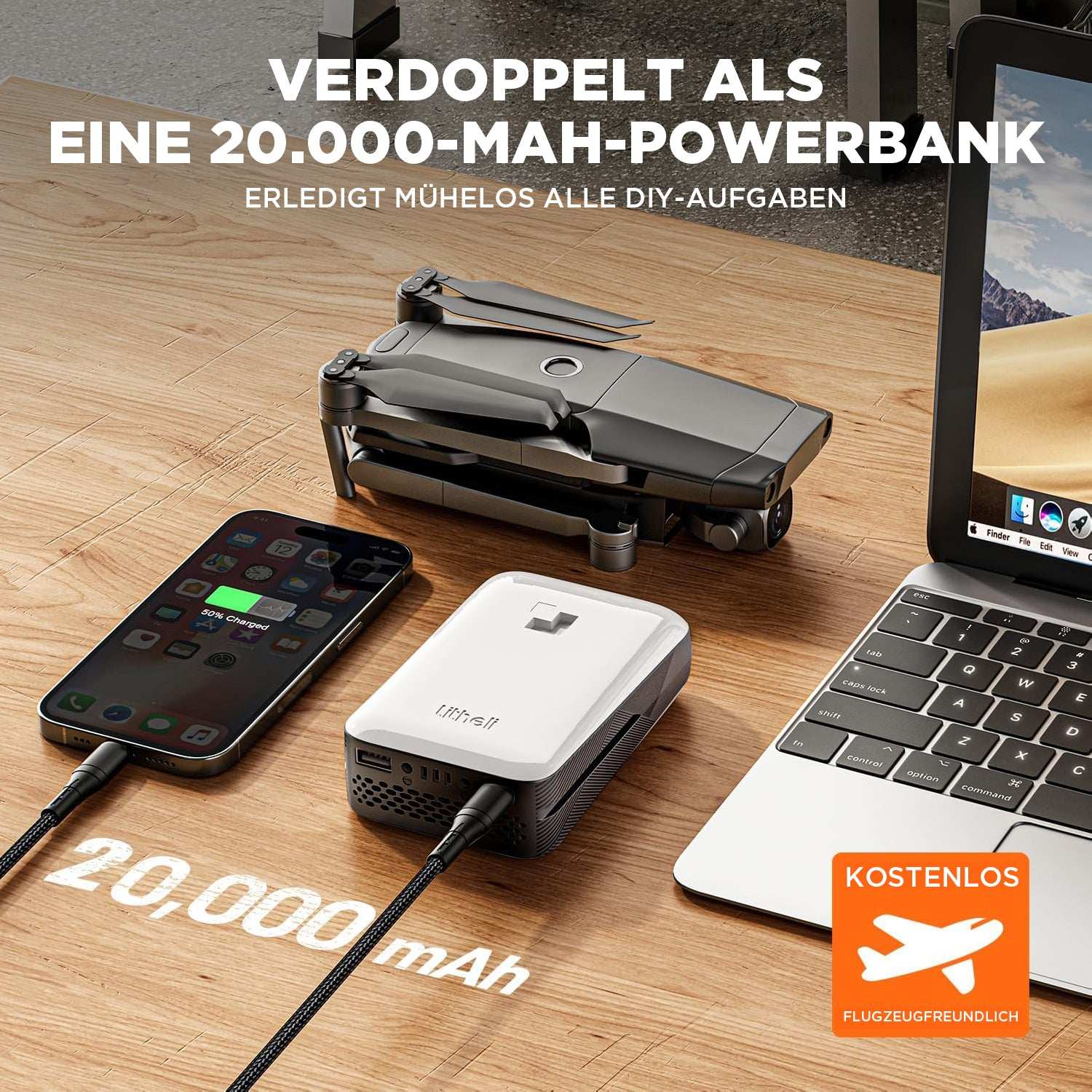 2025 Cortacésped inalámbrico U20 37 cm 2 × 20V con opciones de motor brushless o con escobillas y baterías de 4,0 Ah