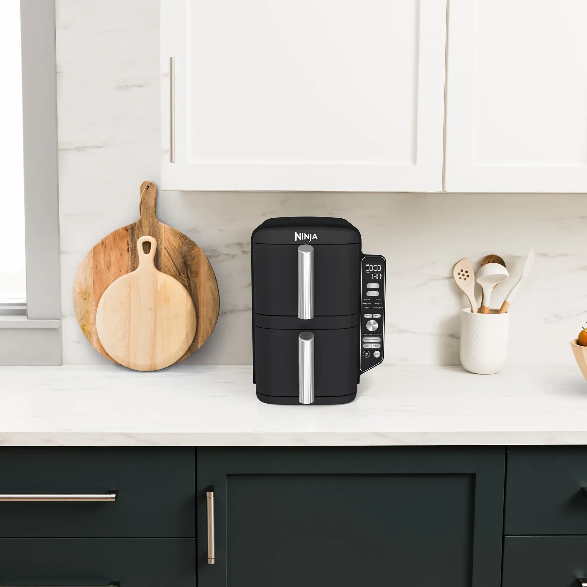 2025 Freidora de aire Ninja DoubleStack™ XXXL 9,5 L con 2 cajones
