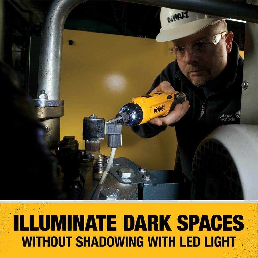 2025 Destornillador Giroscópico Inalámbrico 8V MAX con Mango Ajustable, (2) Baterías de 1.0Ah, Cargador y Bolsa DCF680N2