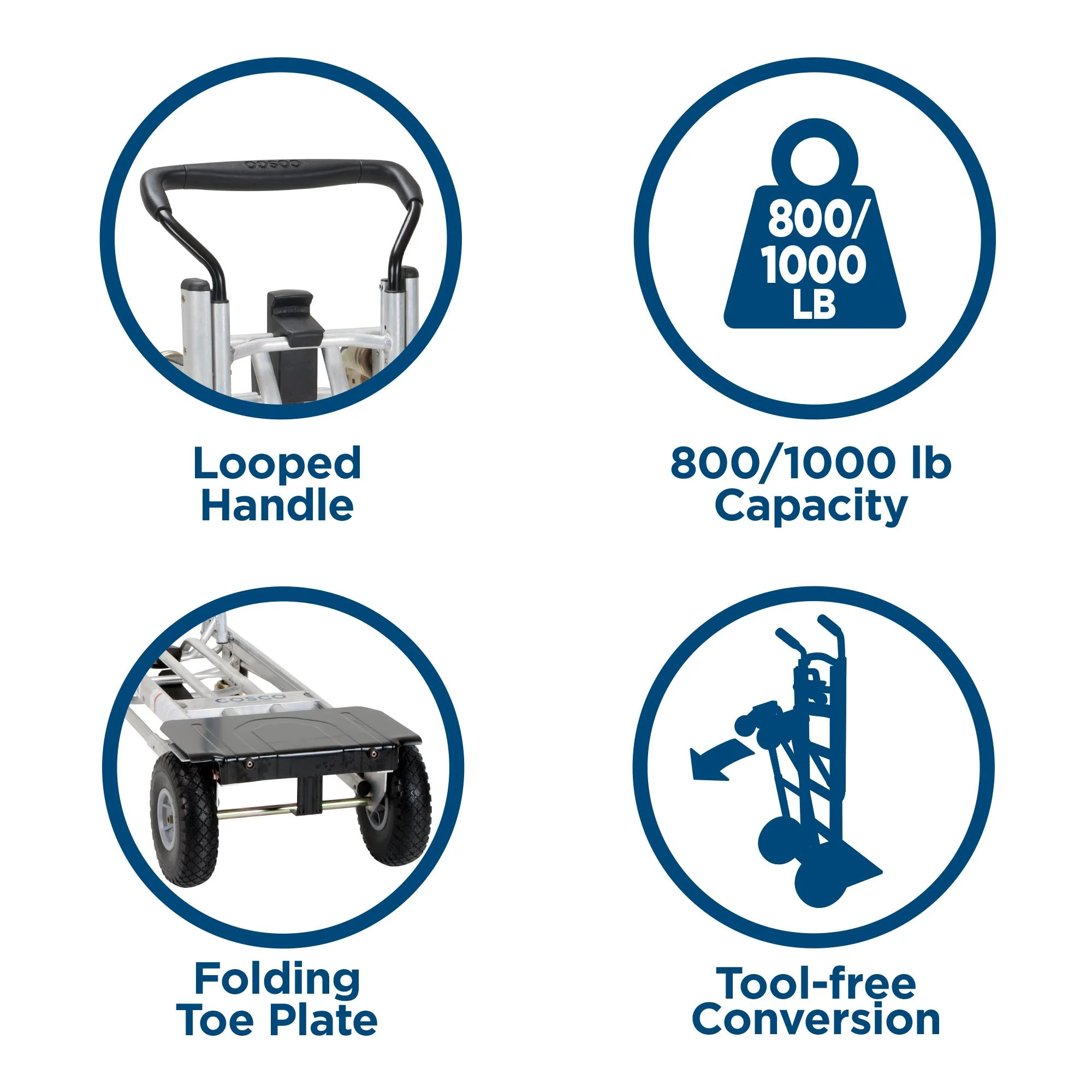 2025 Carrito 4 en 1 de la serie Folding con ruedas antipinchazos