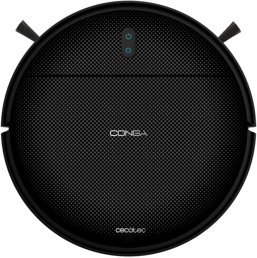 Aspirador Robot Cecotec con Navegación Giroscópica Conga 999 Map X-Treme. Motor de Succión 2000Pa, 2 Cepillos Laterales, 2 Fregonas, Autonomía 120 minutos, Control por App y Mando a Distancia