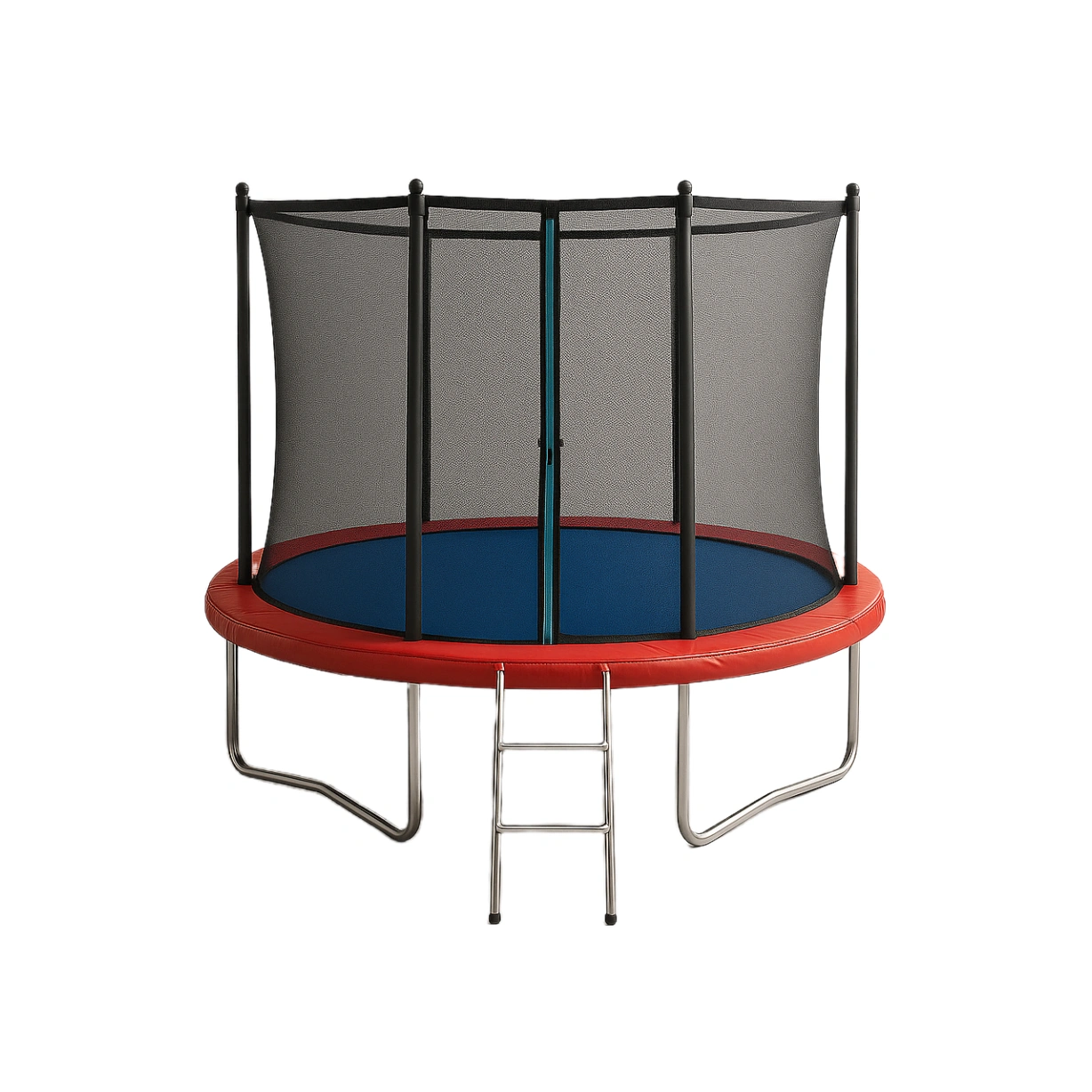 Trampolín redondo con red de seguridad, estructura metálica, para jardín, diámetro 3x3x2.5m