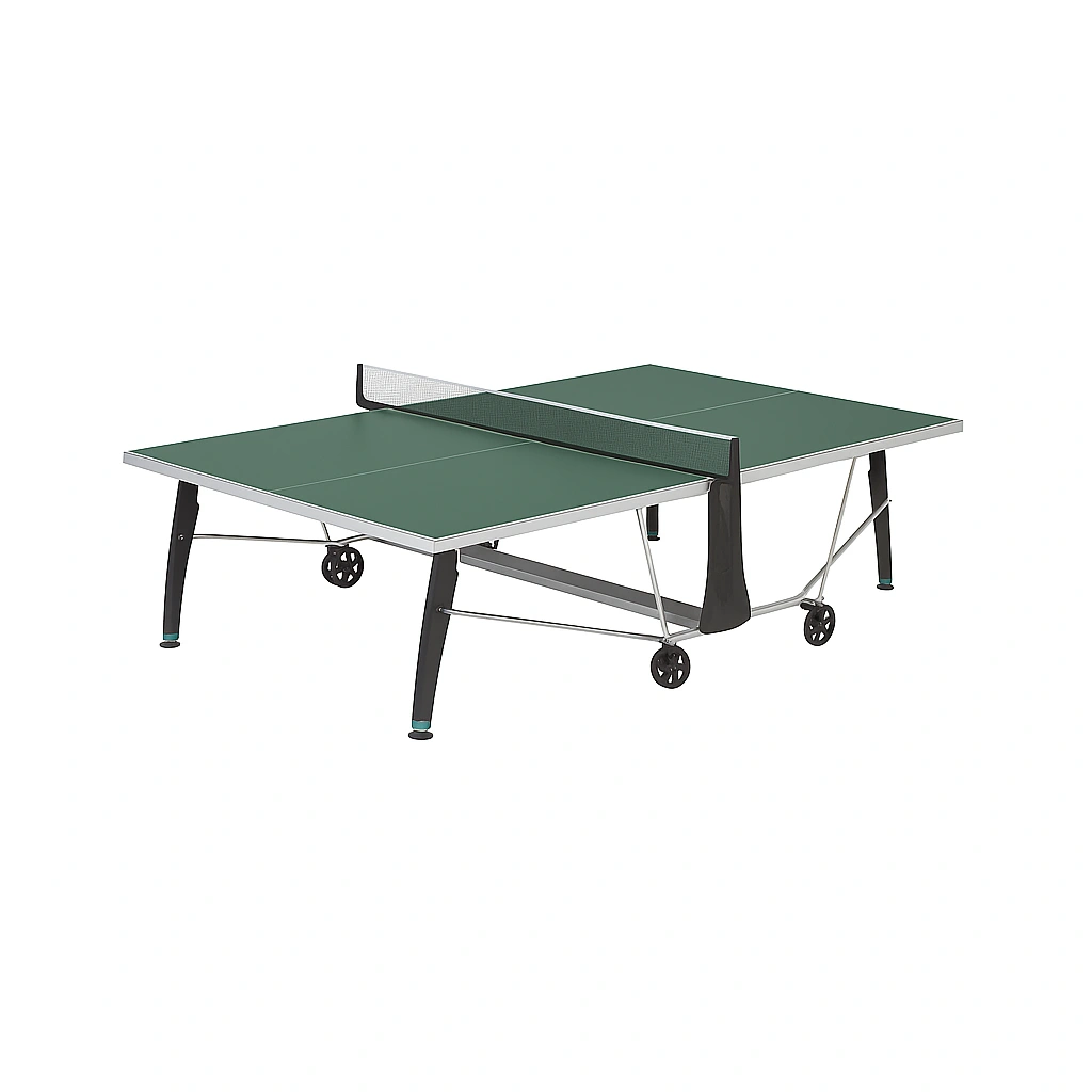 Mesa de ping pong verde con red y ruedas Acero Interior/Exterior 274x152.5x76 cm