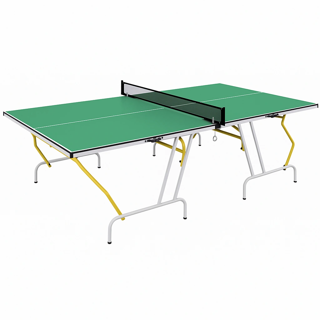 Mesa de ping pong de metal verde para interior y exterior 274x152.5x76 cm
