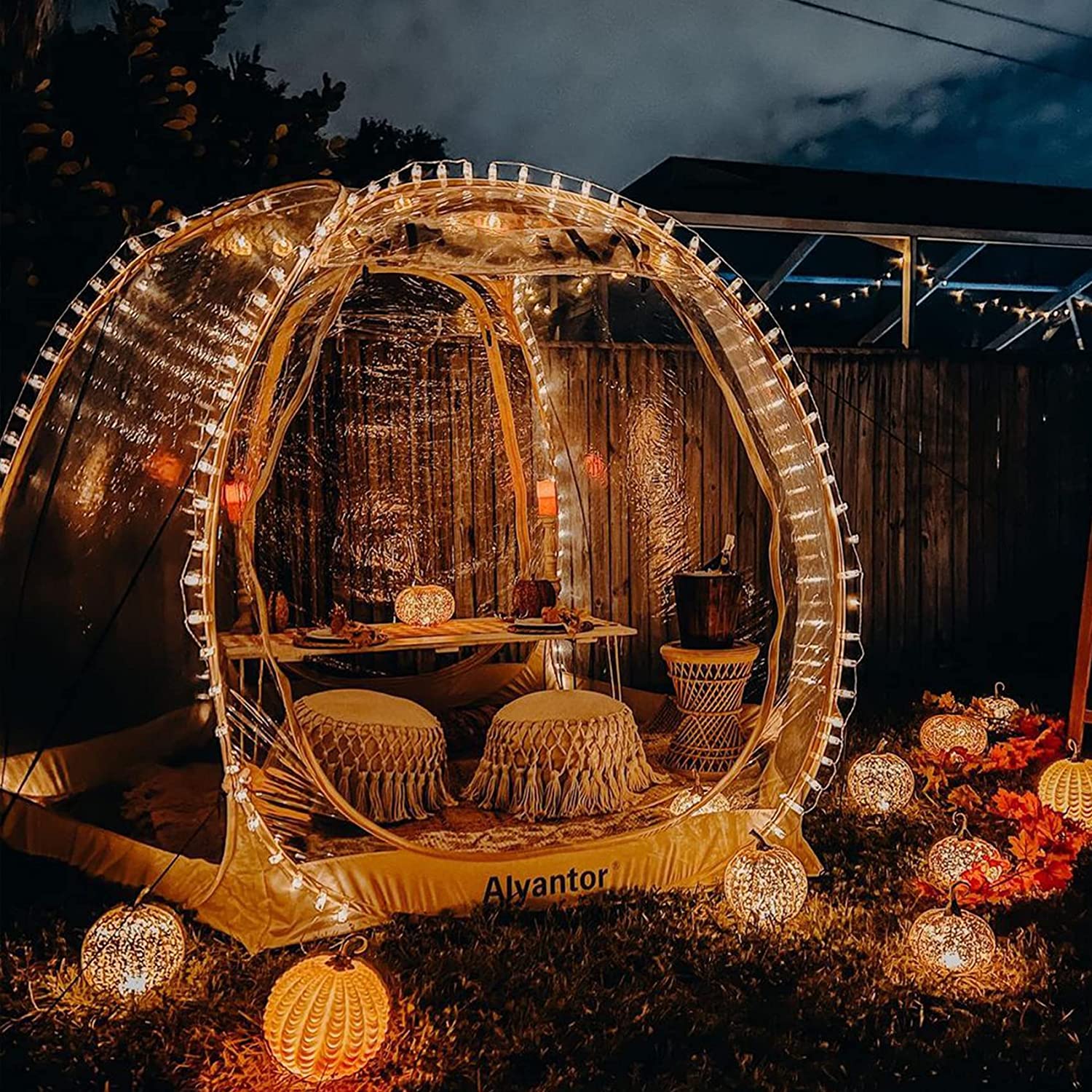 2025 Alvantor Burbuja Tienda Gazebo Pop Up, Refugio Tipo Igloo para 8-10 Personas, Carpa de Jardín y Patio