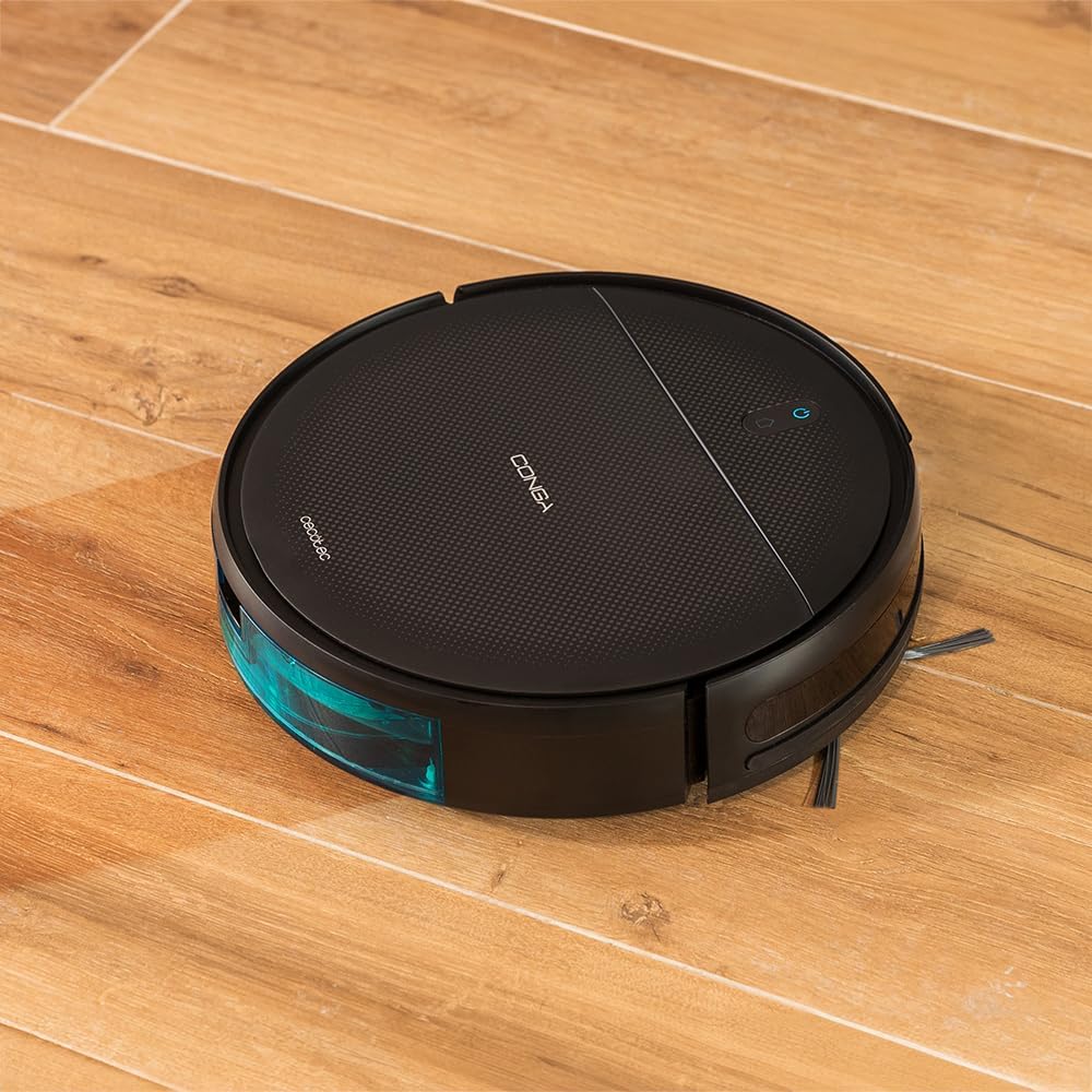 Aspirador Robot Cecotec con Navegación Giroscópica Conga 999 Map X-Treme. Motor de Succión 2000Pa, 2 Cepillos Laterales, 2 Fregonas, Autonomía 120 minutos, Control por App y Mando a Distancia