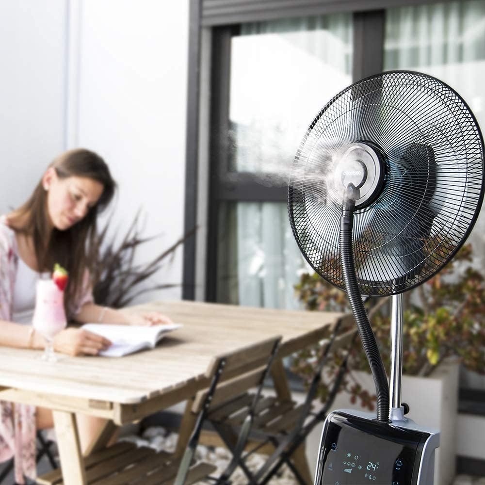 Ventilador con Nebulizador de Agua Fresca Cecotec EnergySilence 490 con Control Remoto, 90W, Diámetro 16