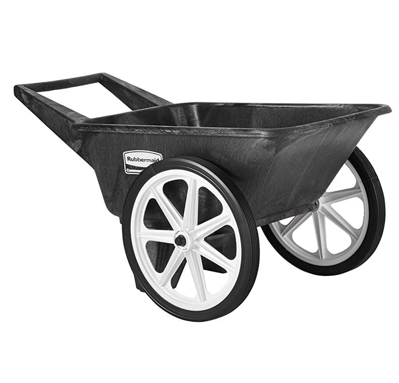 2025 Carro Comercial Rubbermaid Big Wheel, Capacidad de 200 Libras, Negro