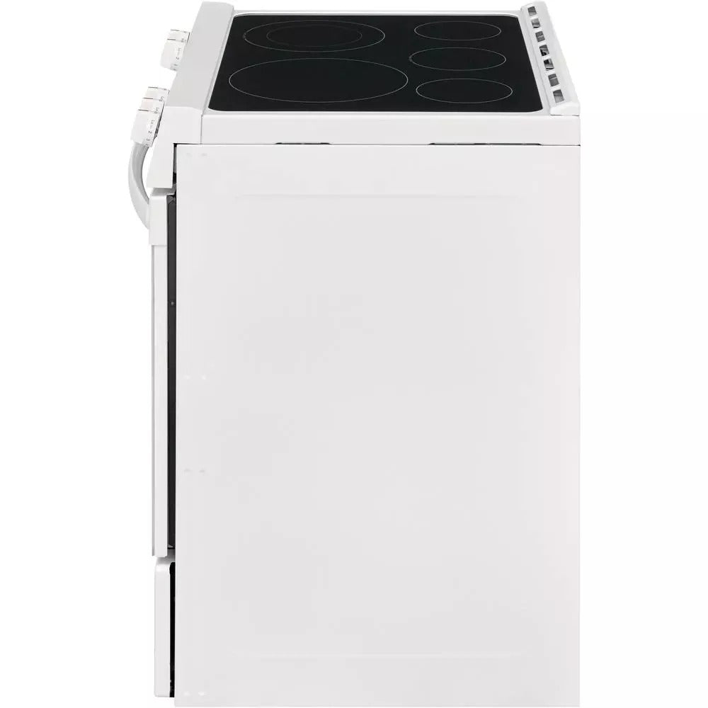 2025 Horno Eléctrico de 30 in. y 5.0 cu. ft. – Blanco con Vidrio Negro NVS