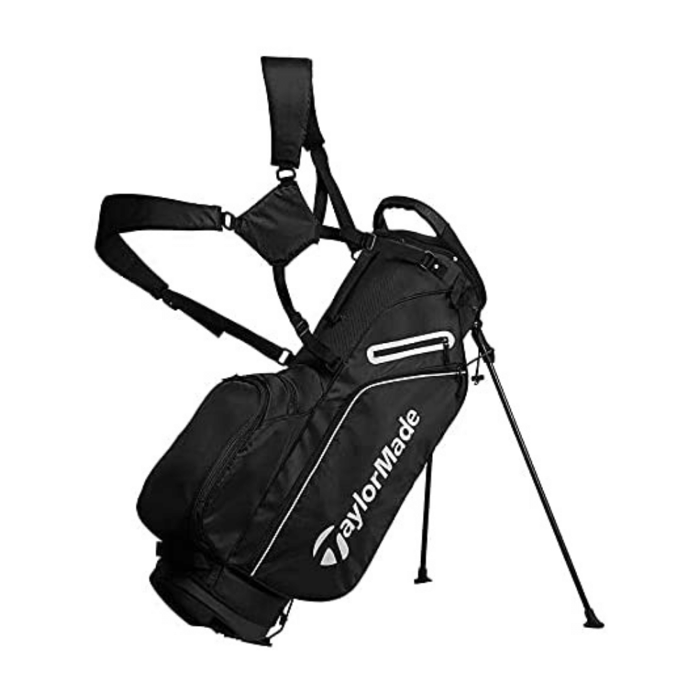 2025 Bolsa de golf de pie TaylorMade 5.0 ST, negra/blanca