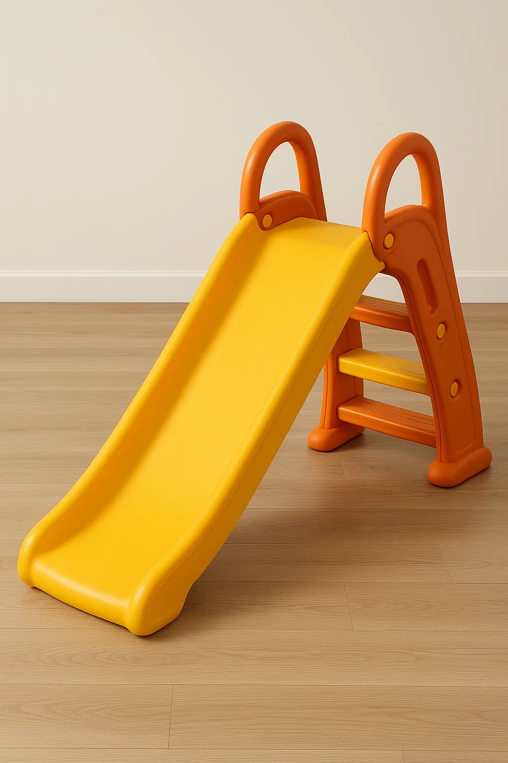 Tobogán 2 en 1 - con tobogán y escalera - plástico - amarillo y naranja HeDKnrAK68ry