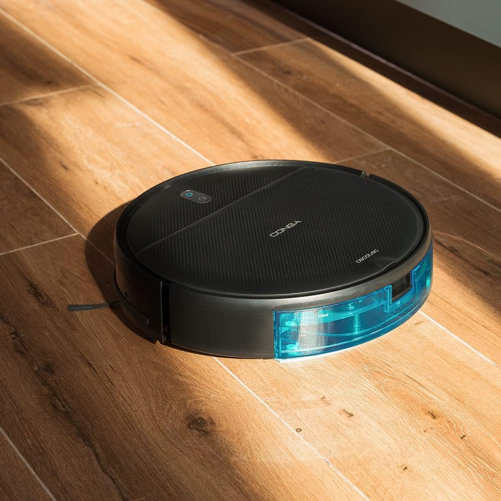 Aspirador Robot Cecotec con Navegación Giroscópica Conga 999 Map X-Treme. Motor de Succión 2000Pa, 2 Cepillos Laterales, 2 Fregonas, Autonomía 120 minutos, Control por App y Mando a Distancia