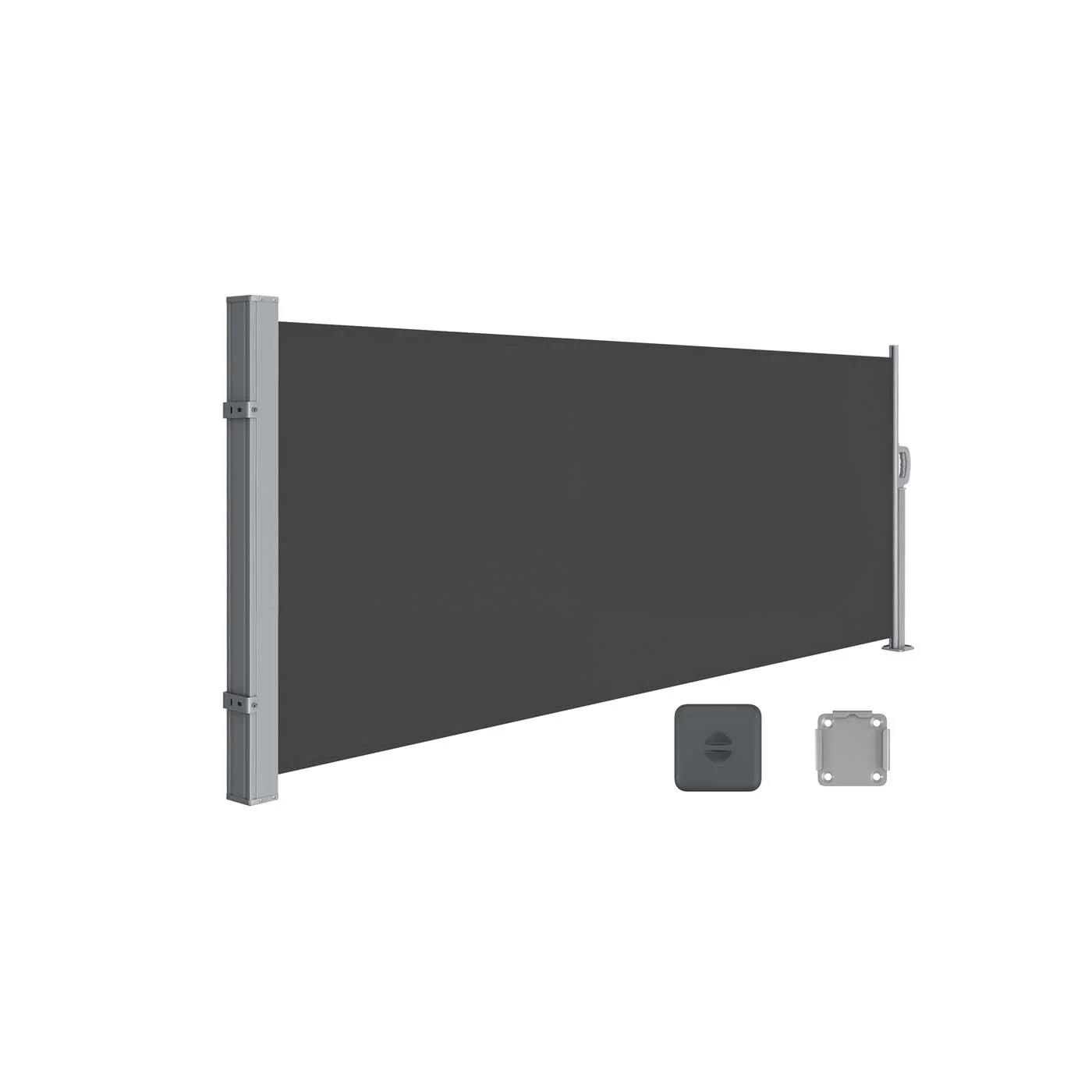 Toldo Lateral Acero Resistente Extensible para Balcón Terraza Jardín